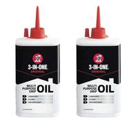 3 in 1 Multi-purpose 2 x Drip Oil Can 100ml Lubricant Drip Spout Precision Drip Application Ideal for Cleans, Lubricates, Prevents Rust and Stops Squeaks, Home & Office, Tools