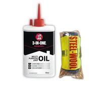 3 In 1 Multi-Purpose Drip Oil Can 100ml Bundled With Fine Grade Steel Wool For Bike Chain, Sewing Machine, Penetrating, Lubrication And Cleaning