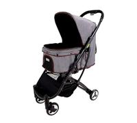 3-in-1 Multifunction Pet Jogger Stroller for Medium Small Dogs Cats Travel Folding Carrier with Removable Liner Safety Tether Storage Basket Holds Pets Up to 20 Kg / 44 Lbs(A)