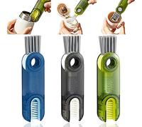 3 in 1 Multifunctional Cleaning Brush 3 Pack Bottle Cleaner Brush Insulation Cup Crevice Cleaning Tools Tiny Bottle Cup Lid Brush Cleaner Brush Suitable for All Kinds of Cups and Bottles