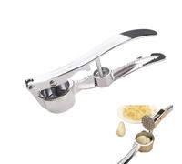 3-in-1 Multifunctional Garlic Press - Heavy Duty Garlic Mincer, Ginger Crusher & Nut Cracker/Cherry Pitter, Ergonomic Easy Squeeze, Rust Proof & Dishwasher Safe