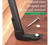 3-in-1 Multifunctional Nail Remover, Crowbar & Pry Bar for Woodworking and DIY - Rust-Resistant Steel with V-Groove Design, 250-300 mm(B)