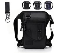 3-in-1 Multifunctional Oxford Leg Bag, Durable Oxford Fabric Utility Bag for Travel, Tactical 3-in-1 Leg Bags, Wetterfest & Extrem Robust for Hiking Camping Cycling Fishing Outdoors Pouch (Black)