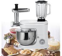 3-in-1 Multifunctional Stand Mixer,Electric Kitchen Mixer,with 1.5L Blender and Meat Grinder with 6L Stainless Steel Bowl 6 Speed Food Mixer,for Restaurant, Cake Shop