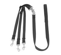 3 in 1 Multiple Dog Leash, Nylon One Drag Three Dog Leash, Adjustable Shoulder Harness, Detachable Dog Coupler Leash for Pet One Tow Three Leash (Black)
