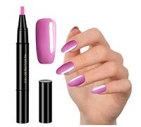 3 in 1 Nail Polish Pen, UV/LED Nail Polish Gel - Need To Use Nail Lamp for Drying - One Step Gel Nail Polish Pen Brush Soak Off Gel Ideal for Home and Professional Manicure, 1PC