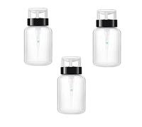 3-in-1 Nail Polish Remover - Push Down Bottle with Pump Dispenser & Cleanser for Nail Art & Makeup Removal
