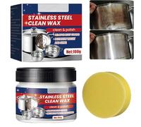 3-in-1 Nano-Technology Stainless Steel Cleaner & Polish, Multi-Purpose Cleaning Paste for Pots, Pans, Appliances, Gas Range Degreaser & Scratch Remover, Metal Protective Wax Coating (1pcs)