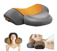 3-in-1 Neck Massager Pillow,Compatible for Shoulder Deep Tissue, with Heating and Traction Function, Hump Corrector(Gray)