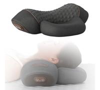 3 in 1 Neck Massager Pillow with Heat, 2025 New Cervical Massager Pillow, Neck Traction Shoulder Corrector Cervical Traction for Pain Relief (Dark Gray)