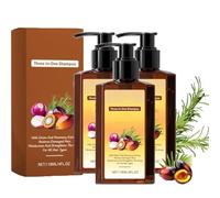 3-In-1 Nourishing Conditioning Shampoo, 118ml Plump Hydrating Shampoo Repairs, Thicker and Stronger Hairs, Strengthens Roots & Adds Shine (3pcs)