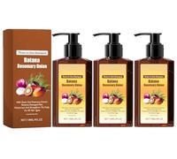 3-in-1 Nourishing Conditioning Shampoo, Batana Oil & Rosemary & Onion, Reduce Hair Loss Shampoo, Strengthens Roots & Adds Shine, Thicker and Stronger Hairs, Volumizing Cleanser for Men & Women (3Pcs)