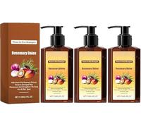 3-in-1 Nourishing Conditioning Shampoo, Hair Growth Shampoo -Batana Oil & Rosemary & Onion,Strengthens Roots & Adds Shine,Reduce Hair Loss,Thicker and Stronger Hairs (3 pcs)