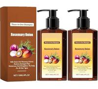 3-in-1 Nourishing Conditioning Shampoo, Hair Growth Shampoo -Batana Oil & Rosemary & Onion,Strengthens Roots & Adds Shine,Reduce Hair Loss,Thicker and Stronger Hairs (2 pcs)