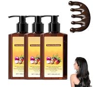 3-in-1 Nourishing Conditioning Shampoo, Rosemary Shampoo, Plump Hydrating Shampoos Repairs, Strengthens Roots & Adds Shine, Lightweight Shine for All Hair Types (3pcs)