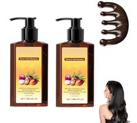3-in-1 Nourishing Conditioning Shampoo, Rosemary Shampoo, Plump Hydrating Shampoos Repairs, Strengthens Roots & Adds Shine, Lightweight Shine for All Hair Types (2pcs)