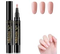 3-in-1 Nude Gel Nail Polish Pen - One Step Base, Color & Top Coat, No Base Coat Needed, Quick UV Cure, Smooth Self-Leveling, Long Lasting High Gloss Finish for Salon & DIY Manicure