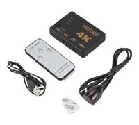 3 in 1 Out HDMI Switch Splitter HDMI Switch Selector 3 Port Box with IR Remote Control HDMI 1.4 HDCP Support 4K*2K HD 3D 1080P