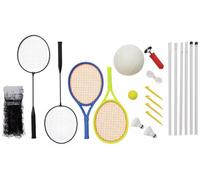 3-in-1 Outdoor Sports Combo Set, Tennis, Volleyball and Badminton, with Rackets, Net, Ball and Shuttlecocks