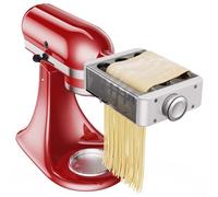 3-in-1 Pasta Maker Attachment for KitchenAid Stand Mixer | Pasta Roller with 8 Thickness Adjustment, Spaghetti & Fettuccine Cutters, 304 Stainless Steel with Protective Plastic Shell
