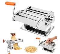 3-in-1 Pasta Maker, Heavy Duty Stainless Steel Professional Pasta Machine with 3 Cut Press Blade Settings, Table Top Clamp, Fresh Pasta Lasagne Spaghetti Tagliatelle Dumplings Maker Machine Cutter