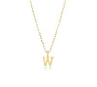 3-in-1 Personalized Name Necklace - Sterling Silver Adjustable Chain with Detachable Initial Pendant, Convertible Layering Jewelry for Women + Your Own Charms (38-44cm, 14K Gold Plated) (Gold-W)