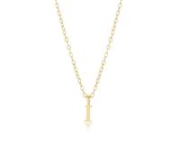 3-in-1 Personalized Name Necklace - Sterling Silver Adjustable Chain with Detachable Initial Pendant, Convertible Layering Jewelry for Women + Your Own Charms (38-44cm, 14K Gold Plated) (Gold-I)