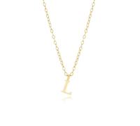 3-in-1 Personalized Name Necklace - Sterling Silver Adjustable Chain with Detachable Initial Pendant, Convertible Layering Jewelry for Women + Your Own Charms (38-44cm, 14K Gold Plated) (Gold-L)