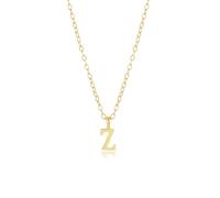 3-in-1 Personalized Name Necklace - Sterling Silver Adjustable Chain with Detachable Initial Pendant, Convertible Layering Jewelry for Women + Your Own Charms (38-44cm, 14K Gold Plated) (Gold-Z)