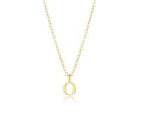 3-in-1 Personalized Name Necklace - Sterling Silver Adjustable Chain with Detachable Initial Pendant, Convertible Layering Jewelry for Women + Your Own Charms (38-44cm, 14K Gold Plated) (Gold-O)