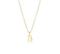 3-in-1 Personalized Name Necklace - Sterling Silver Adjustable Chain with Detachable Initial Pendant, Convertible Layering Jewelry for Women + Your Own Charms (38-44cm, 14K Gold Plated) (Gold-B)