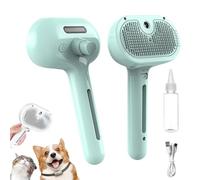 3-In-1 Pet Grooming Steam Spray Comb, Cat and Dog Shedding Comb with Water Tank and Mist Function, Suitable for Short/long-haired Cats and Small Dogs, Pet Grooming Accessories green