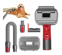 3-in-1 Pet Hair Brush Dog Brush for Dyson V15 V12 V11 V10 V8 V7, with Extension Hose and Adapter for Combing and Removing Loose Hair Dog Brush Vacuum Cleaner Pet Hair Brush