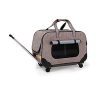 3 In 1 Pet Rolling Carrier Tote Box Foldable Breathable Travel Rolling Carrier for Small and Medium Dogs and Cats Up To 28 Lbs