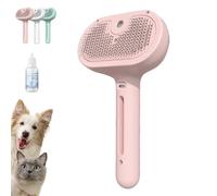 3-in-1 pet steam grooming brush, steam hair removal + spray massage + self-cleaning, suitable for cats and dogs with long and short hair