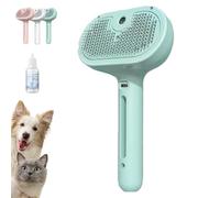 3-in-1 pet steam grooming brush, steam hair removal + spray massage + self-cleaning, suitable for cats and dogs with long and short hair