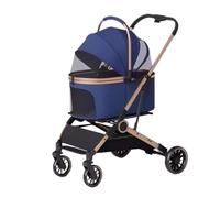 3-in-1 Pet Stroller for Dogs & Cats - Foldable Dog Stroller with Detachable Carrier Basket, 4 Wheels for Large Pets, Ideal for Vet Visits & Outdoor Adventures