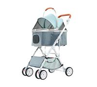 3-in-1 Pet Stroller with Detachable Carrier, Easy-Fold Design, Durable Structure for Small to Medium Pets, Shock-Absorbing, Supports Up to 15 kg