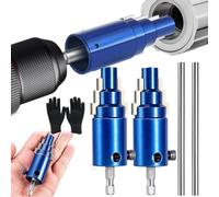 3-in-1 Pipe & Valve Extractor, Broken Pipe Extractor Tool, Adjustable Pipe Thread Remover for 1/2" 3/4" 1" Pipes - Removes Rusted Faucet Bolts, Angle Valves, Broken Nipples ，2 Set