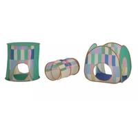 3-in-1 Play Tent By Chad Valley * comes as three separate pieces that connect together or work alone, giving indoor and outdoor play room to shift shape *