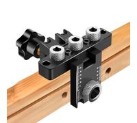 3-in-1 Pocket Hole Jig Kit, 8/10/15 mm Drilling Template Self-Centering Template Set with Positioning Clip, Drill Guide for DIY Woodworking Tools Carpentry