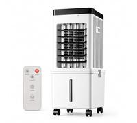 3-in-1 Portable Air Cooler 12L 2-Pack, Evaporative Space Cooler Fan with Intelligent Remote Control, Quiet 3-Speed Bedroom Mobile Cooling Units Pack of 2 with 6 Ice Packs