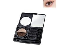 3-in-1 Portable Eye Makeup Kit, Lower Eyelash Stamp, Eyeliner Seal & Beauty Mole Dot Pen, Sweat-Proof Quick Eye Make-up Tool, Beginner-Friendly Portable Eye-Styling Set (Brown)