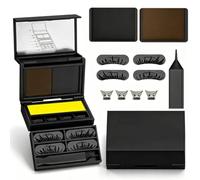 3-In-1 Portable Eye Makeup Kit, Mini Black Box Eyelash Stamp 3 In 1，1Pc
