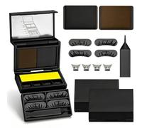 3-In-1 Portable Eye Makeup Kit, Mini Black Box Eyelash Stamp 3 In 1，2Pcs