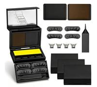 3-In-1 Portable Eye Makeup Kit, Mini Black Box Eyelash Stamp 3 In 1，3Pcs