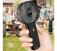 3-in-1 Portable Fan, 4 Speeds Handheld Fan, Personal Fan with Foldable Handle as Desk Fan, Lightweight Neck Fan with Rope, Rechargeable Mini Fan for Stylish Girl/Women/Men/Pets/Indoor Outdoor/Travel