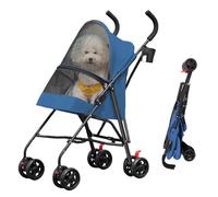 3-in-1 Portable Pet Stroller for Dogs & Cats Waterproof 600D Oxford Fabric 360° Wear-Resistant Wheels Mesh Window Cup Holder - Ideal for Travel & Outdoor Use