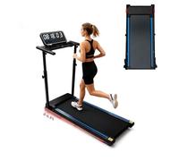 3-in-1 Portable Treadmill with Handle, 6.5% Manual Incline, 2.5HP Quiet Motor, 265 lbs Capacity, LED Touch Screen, Bluetooth Speaker - Folding Walking Pad for Home & Office (Black&blue)