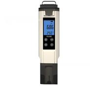 3 in 1 Portable Water Quality Tester for pH ORP Temperature Measurement, Plastic Body with for AUTO Temperature Compensation, White